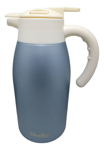 Cafetera Termica De Acero Inoxidable De 2.0 Litros Chefio Azul/beige