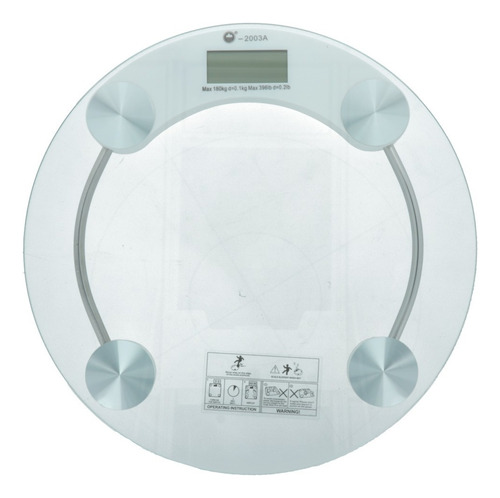 Balanza Digital De Vidrio Baño Pantalla 180kg Precisión 100g