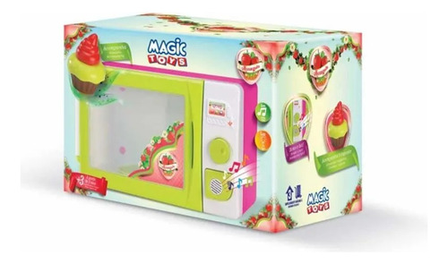Microondas Brinquedo Moranguita 714 Magic Verde E Rosa Novo
