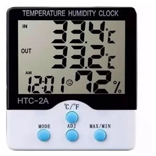 Termômetro De Máxima E Mínima Digital Com Higrômetro Htc-2a
