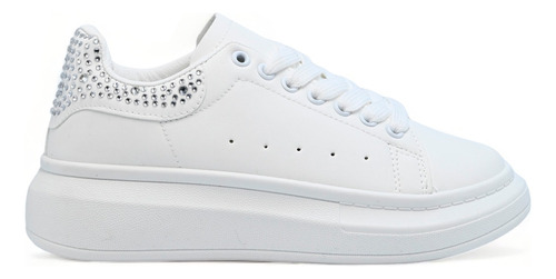 Tenis Para Mujer Dama Estilo Casual Urbano De Moda Blanco 