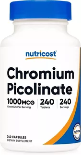 Picolinato Cromo Capsulas 1000 Mcg Chromium Picolinate 240