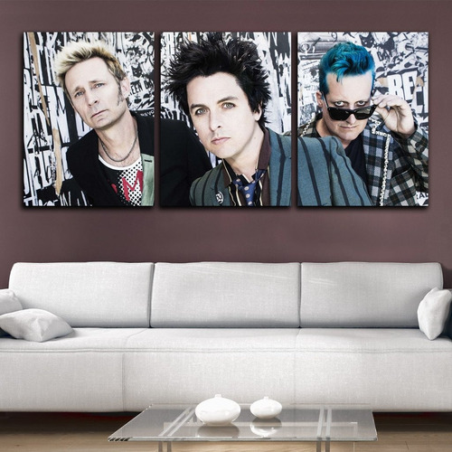 Cuadros Tripticos Modernos Green Day