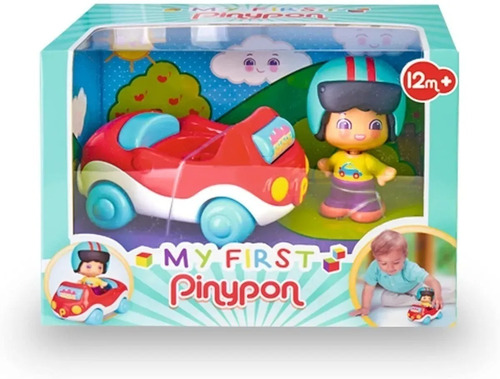 Imagen 1 de 8 de Vehiculo Auto Con Figura Baby Bebe Mi Primer Pinypon Edu