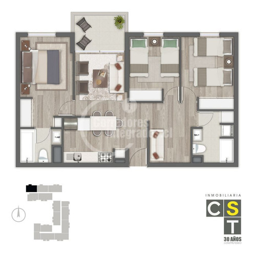 Departamento En Venta De 3 Dorm. En Ñuñoa