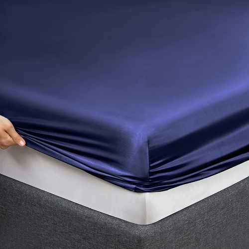 Conjunto De Cama Doble Matrimonial 1800 En Satén 4 Piezas