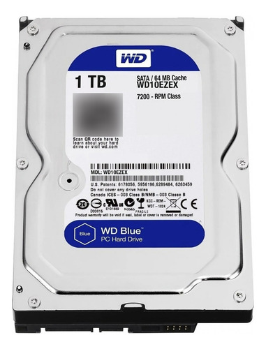 Disco Duro Western Digital Blue - Wd10ezex 1tb 3.5 Azul (Usado)