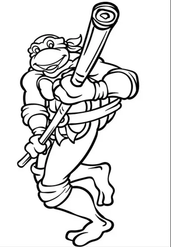 Pintando Tartaruga Ninja em Português, Coloring Leonardo Donatello  Michelangelo Raphael