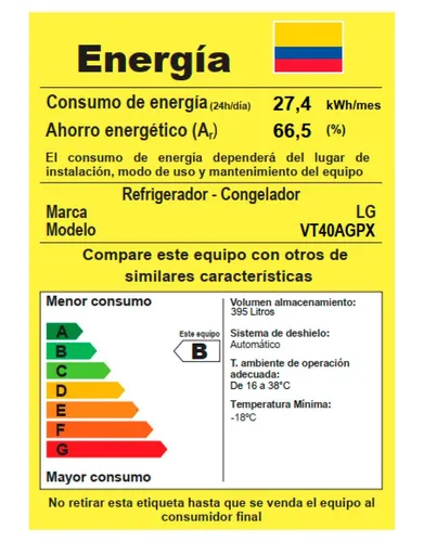 Nevera LG Top Freezer Thinq Smart Inverter 394 Litros Silver
