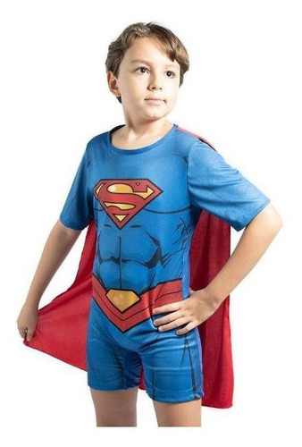 Fantasia Infantil Superman Herói Dc +3anos Novabrink 6593