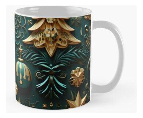 Taza Arte De Adornos Navideños. Calidad Premium