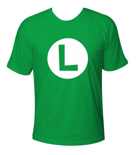 Camiseta Do Luigi Algodão Adulto Masculina Ou Feminina Verde