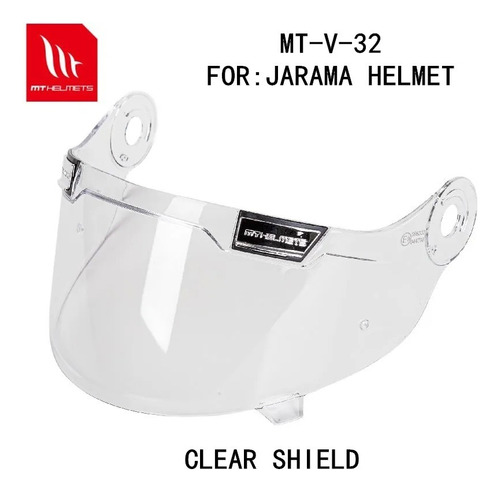 Visor Mt Helmets Jarama V-32 Clear - Negro -espejado - Md!
