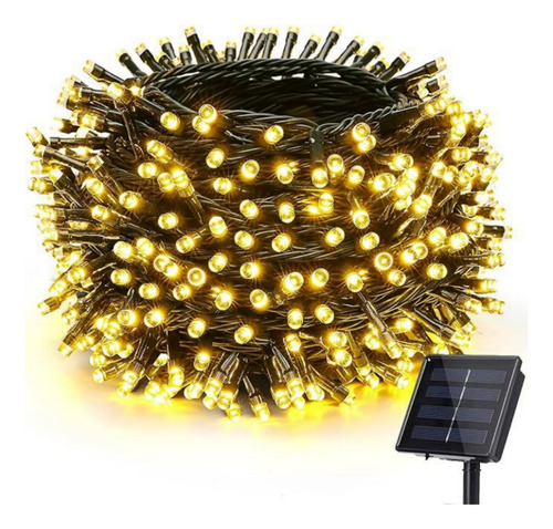 Solar Serie Luces Navidad Árbol Navideña Fiesta Patio 10m Luces Cálido