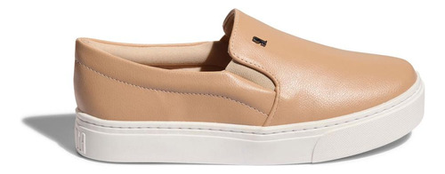 Tênis Slip On  Flat Em Couro Santa Lolla