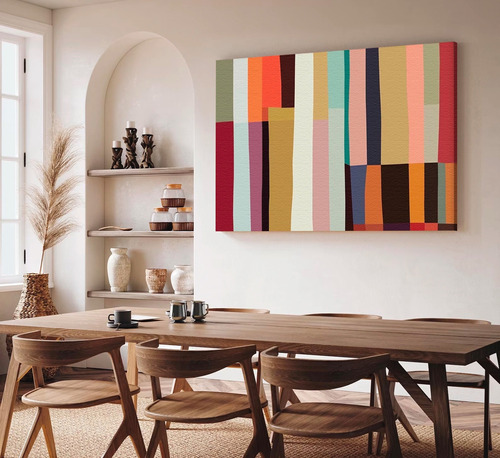 Cuadros Decorativos Abstractos Modernos Coloridos En Canvas Color Bold Look Armazón Bastidor madera