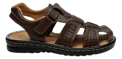 Sandalias De Piel Para Hombre Samuel Café Obscuro Fareli