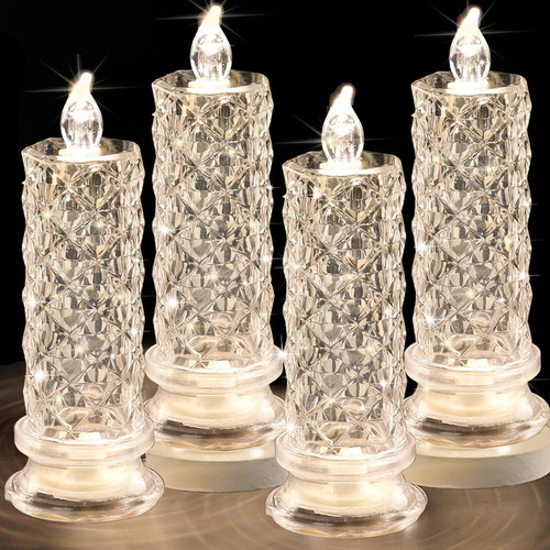 4 Piezas De Velas Led Sin Llama, Estilo Batería, Color