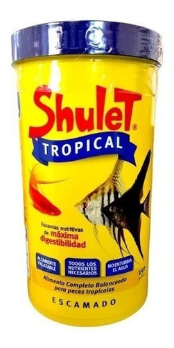 Alimento Peces Shulet Tropical 150 Grs Escamas Agua Caliente