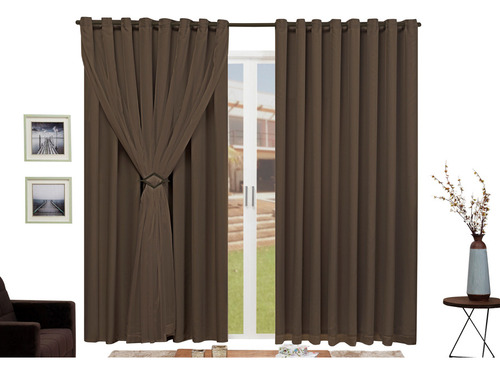 Cortina Sala Quarto 3,6x270 De Luxo Moderna Tecido Grosso