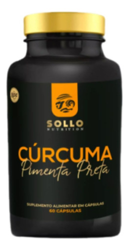 3x Cúrcuma Com Pimenta Preta, Piperina, Sollo 120 Cápsulas