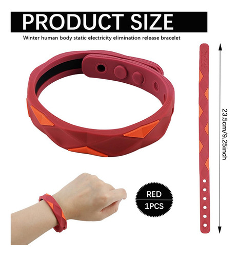 Upiqng Pulsera Antiestática Pulsera De Silicona Removedor E