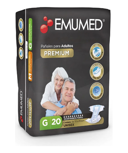 Pañales Emumed Premium G 20 Un