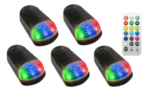 5pcs Solar Cabin Lights For Trucks 7 Colours
