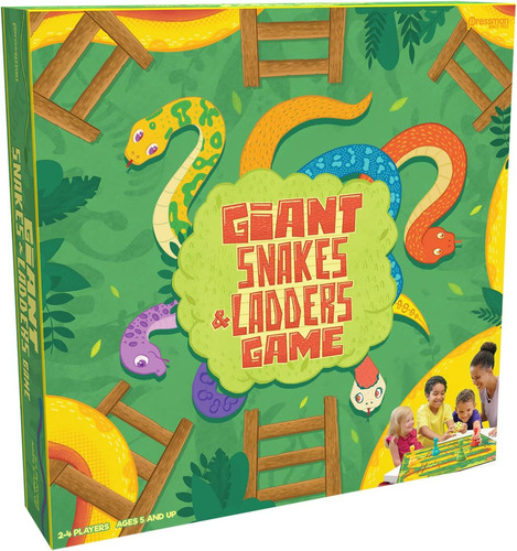 Juego Pressman Giant Snakes & Ladders: Juego Clásico De Gran