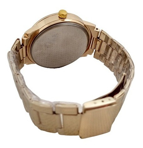 Relógio Dourado Brilhante Feminino Luxo Elegante Blogueiras