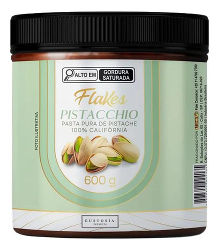 Creme Pasta Pistache Flakes Recheio Doces