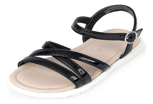 El Lugar De Los Niños Baby Girls Strap Sandalias Zapatilla, 