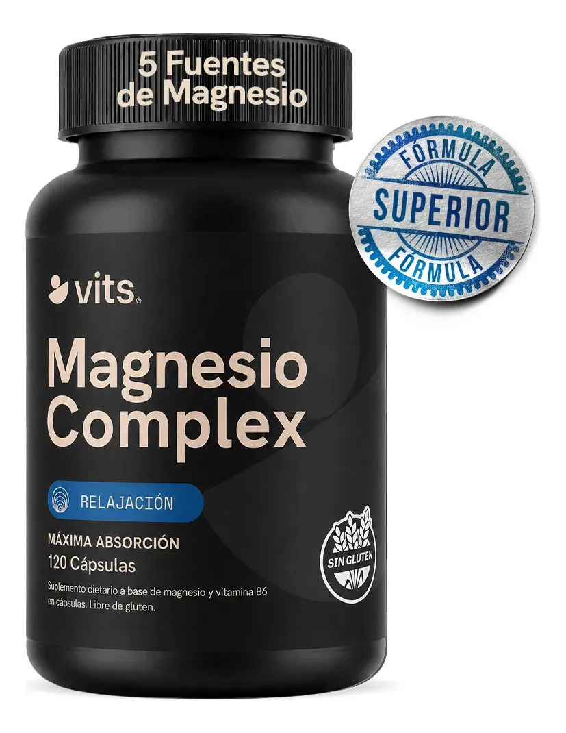 Magnesio Complex 120 Cápsulas Suministro Para 2 Meses 5 Fuentes De Magnesio Bisglicinato Citrato Gluconato Lactato Óxido
