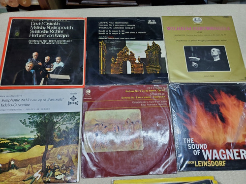 Oferta Lote 22 Albumes Lp Karajan Wagner Bach Ravel Beethove