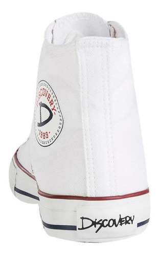 Imagen 3 de 6 de Tenis Discovery Alto Blanco/rojo Unisex Croydon