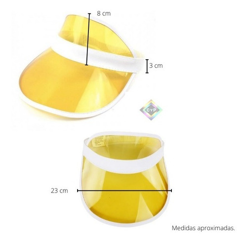 Imagen 7 de 10 de Visera Retro X 10 Gorro Plastico Colores Poker Cotillon