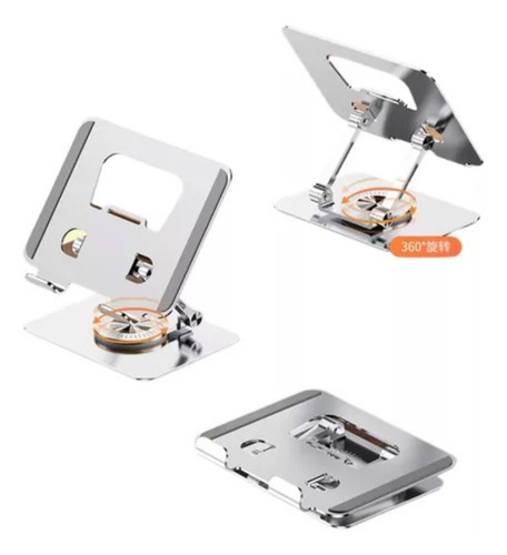 Suporte De Mesa 360° Para Notebook Tablet Dobrável Alumínio