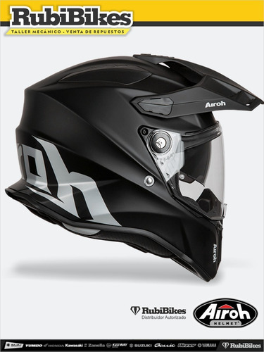 Casco Airoh On Off Commander Black Matte.