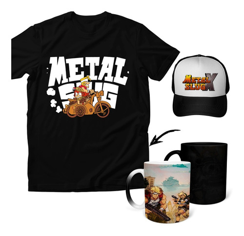 Playera Metal Slug + Gorra + Taza Mágica Combo 