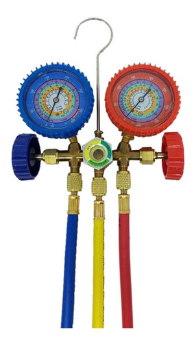 Manifold Gás R410 Jcm C/ Mangueira 90cm 5/16 Ct-536g-c