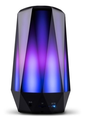 Imagen 2 de 3 de Parlante Portátil Crystal Con Luces Led Micro Sd Bluetooth