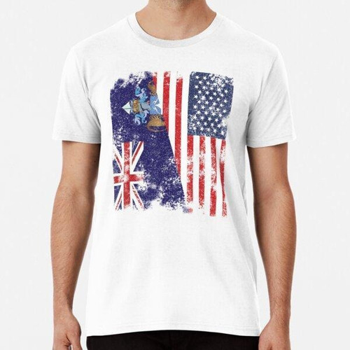 Remera Tristan Da Cunha Usa Flag Bandero Americano Algodon P