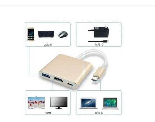 Imagem 7 de 8 de Adaptador Tipo C Para Hdmi 4k Usb 3.0 Hub Macbook Air P