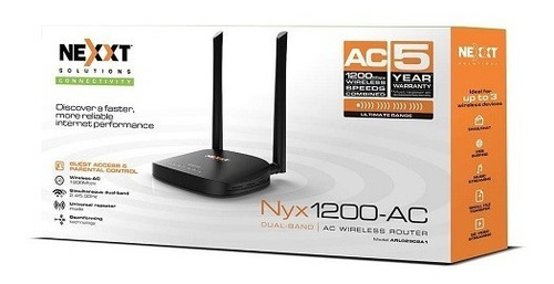 Imagen 4 de 4 de Router Repetidor Wireless Nexxt Nyx Ac1200 Dual Band 2 Anten