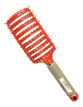 Comprar Escova Raquete Vazada Curva Desembaraça Cabelo Vermelha