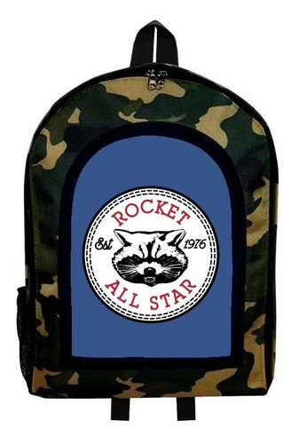 Mochila Camuflada Rocket Racoon Nueva Colección Modelo 28