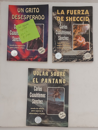 Lote ×3 Libros Carlos Cuauhtémoc Sánchez - Novelas 