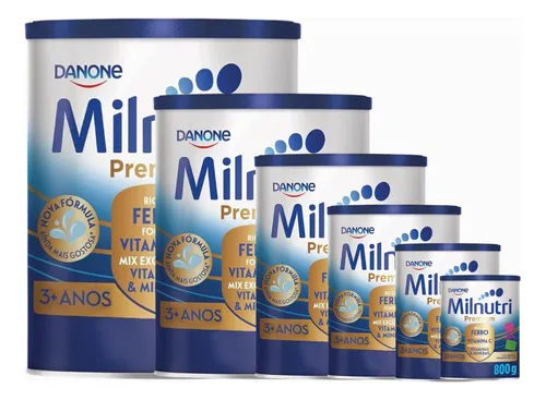 6 Latas Composto Lácteo Em Pó Milnutri Premium Danone 800gr