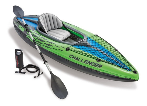 Bote Kayak Gomón Inflable C/remo Inflador Challenger Intex