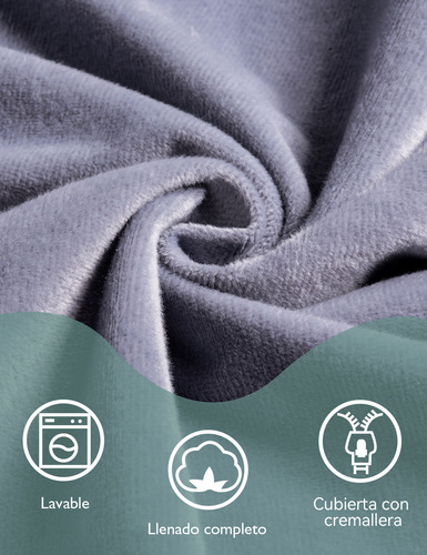 Vasoyo Almohada Para Embarazo En Forma De U Para Dormir Cómodo Con Funda De Terciopelo Lavable Gris;Para Embarazo En Forma De U Para Dormir Cómodo Con Funda De Gris; Terciopelo Cristal Lavable;Almohad